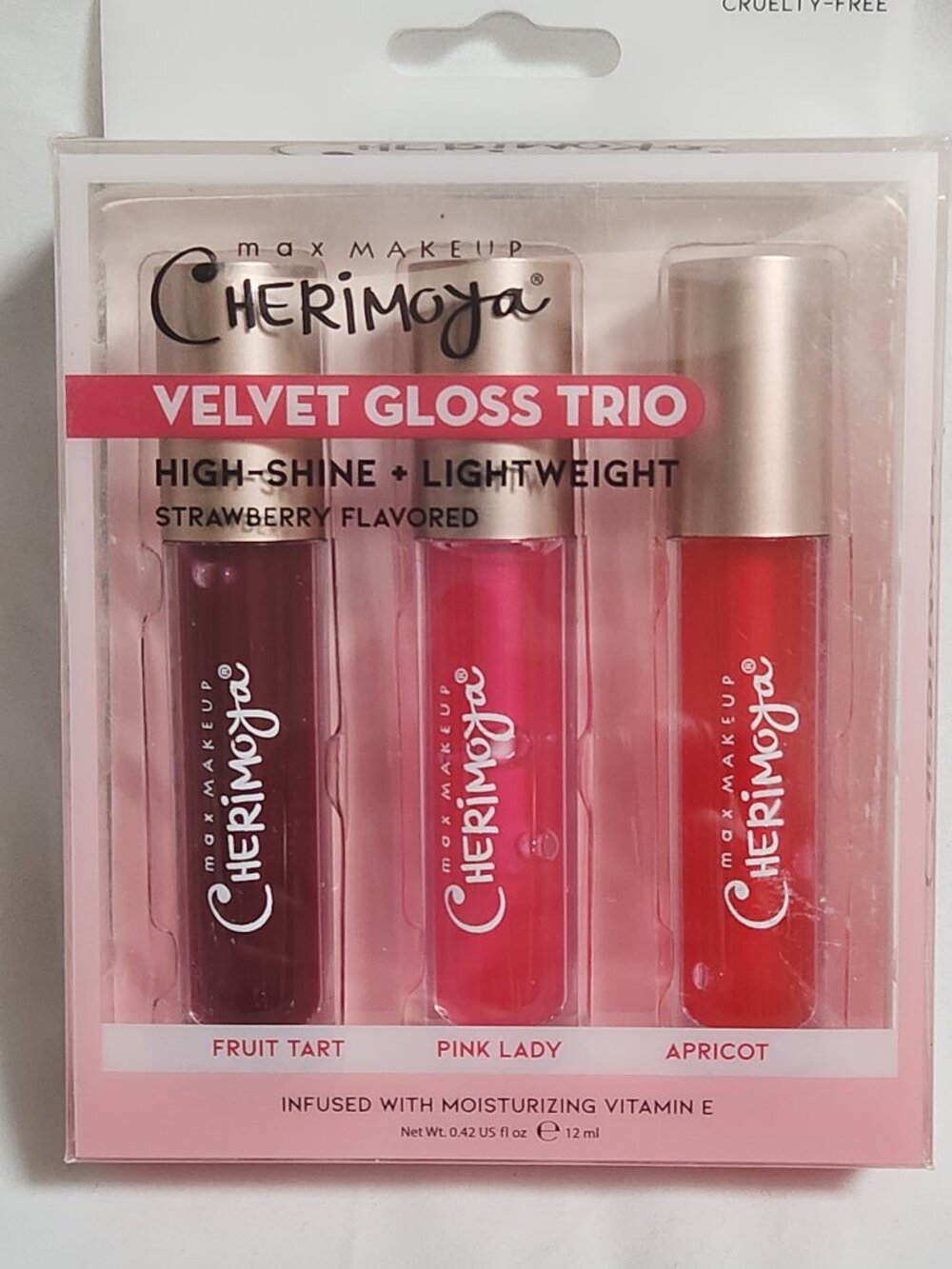 MAX MAKEUP Cherimoya Velvet Gloss Trio